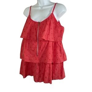 𝅺TANK TOP Zipper & Fun Ruffles  Olsenboye Cami XL